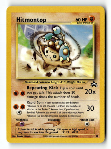 Pokemon Card Hitmontop LP WoTC Promo 37