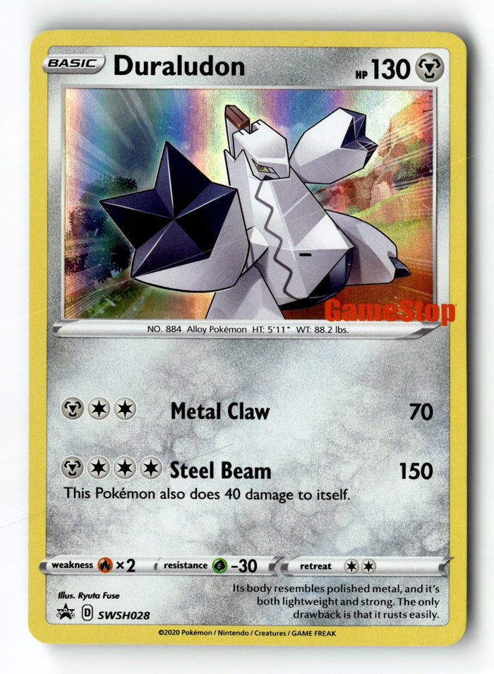 Pokemon Card Duraludon - Gamestop Exclusive Holo LP SWSH028