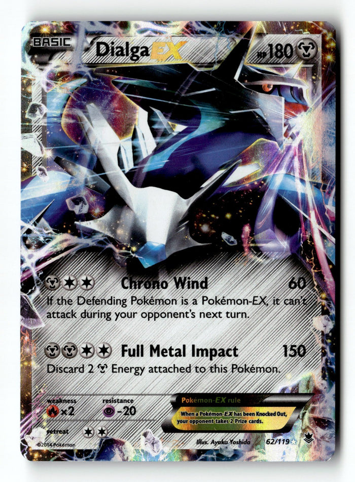 Pokemon Card Dialga EX Holo LP XY - Phantom Forces 62/119
