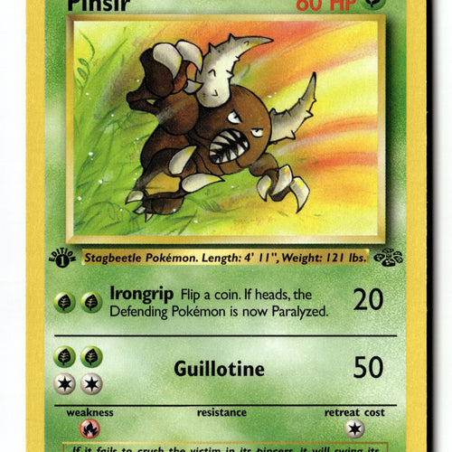 Pokemon Card Pinsir (25) 1st Edition LP Jungle 25/64