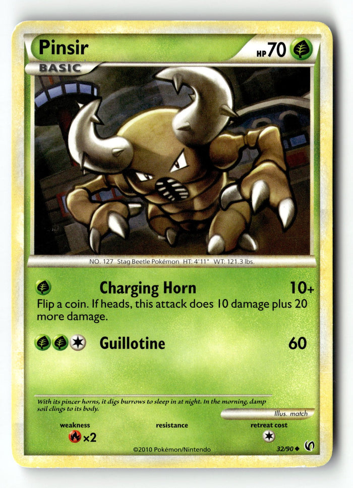 Pokemon Card Pinsir Normal LP Undaunted 32/90