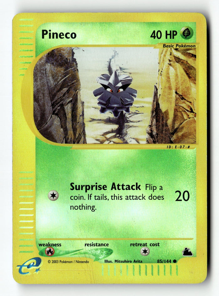 Pokemon Card Pineco (85) Reverse Holo LP Skyridge 85/144