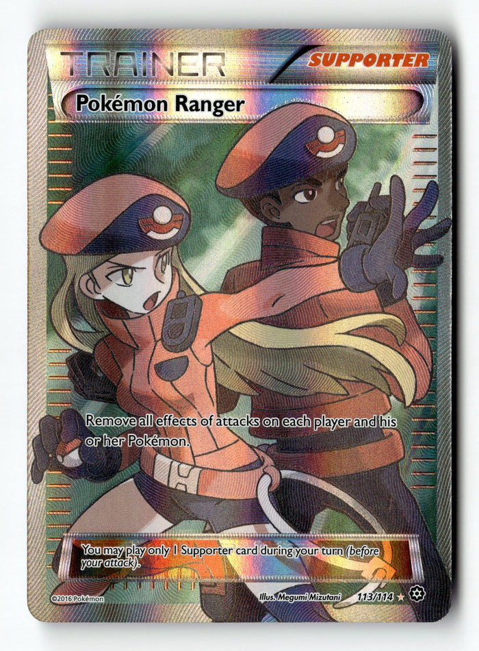 Pokemon Card Pokemon Ranger (Full Art) Holo LP XY - Steam Siege 113/114
