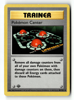 Pokemon Card Pokemon Center 1st Edition LP Base Set (Shadowless) 85/102