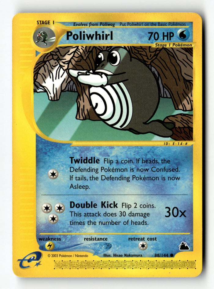 Pokemon Card Poliwhirl Normal LP Skyridge 88/144
