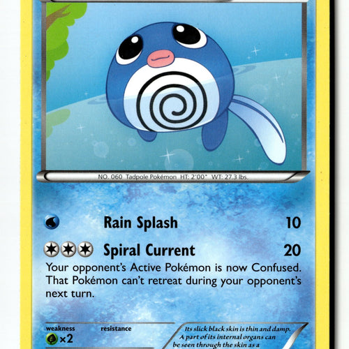 Pokemon Card Poliwag Normal LP XY - Furious Fists 15/111