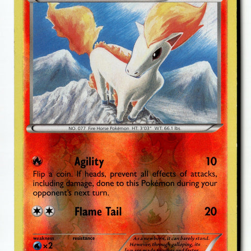 Pokemon Card Ponyta Reverse Holo LP XY - Flashfire 14/106