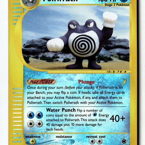 Pokemon Card Poliwrath (60) Reverse Holo LP Expedition 060/165