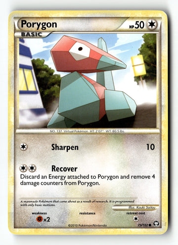 Pokemon Card Porygon Normal LP Triumphant 73/102
