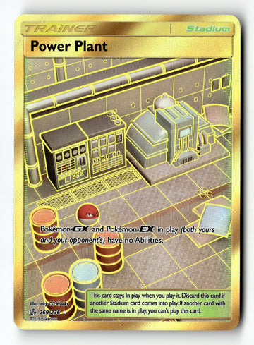 Pokemon Card Power Plant (Secret) Holo LP SM - Cosmic Eclipse 269/236