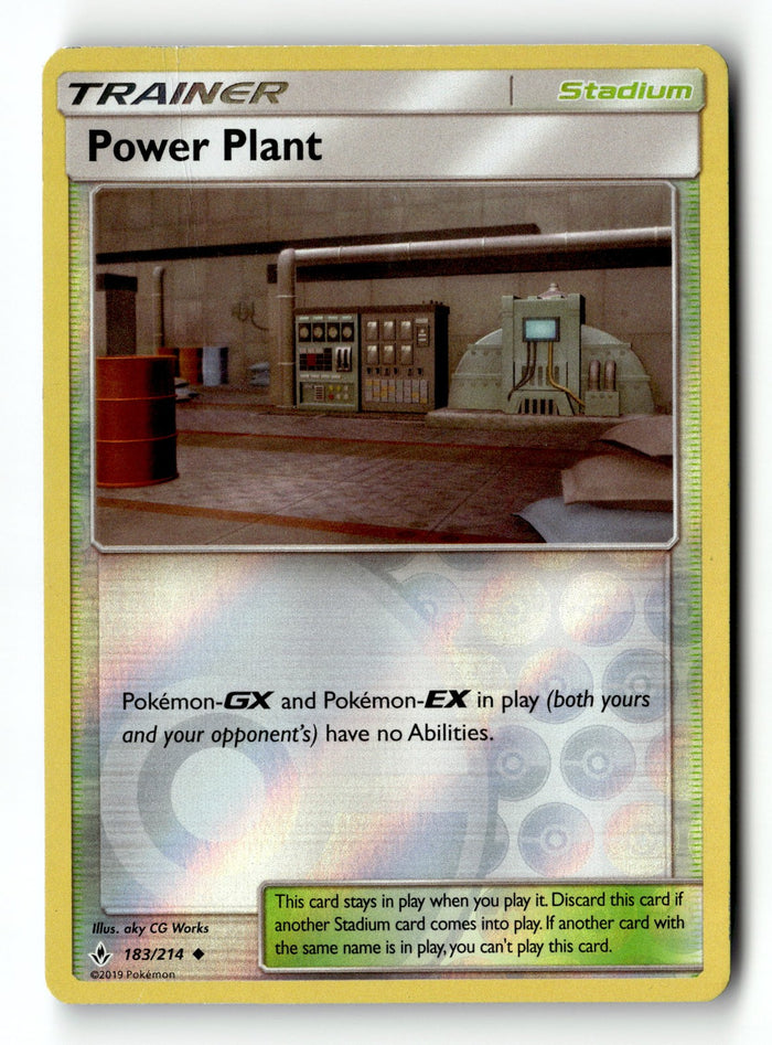 Pokemon Card Power Plant Reverse Holo LP SM - Unbroken Bonds 183/214