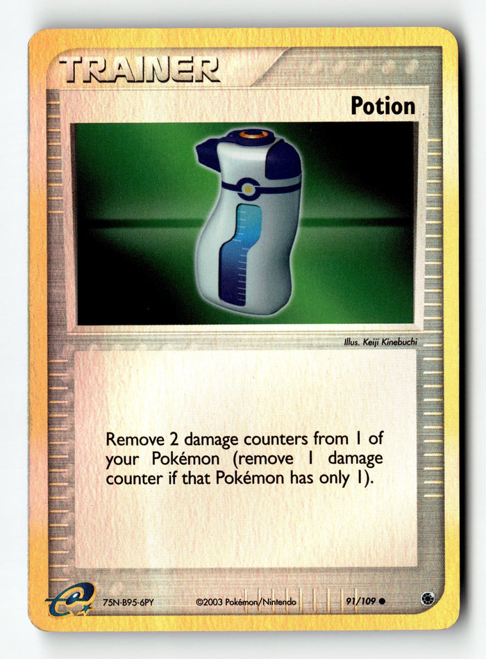 Pokemon Card Potion Reverse Holo LP Ruby and Sapphire 91/109
