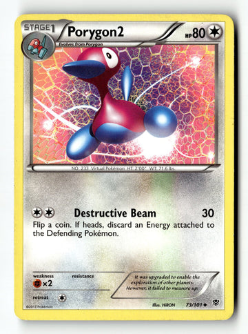 Pokemon Card Porygon2 Normal LP Plasma Blast 73/101