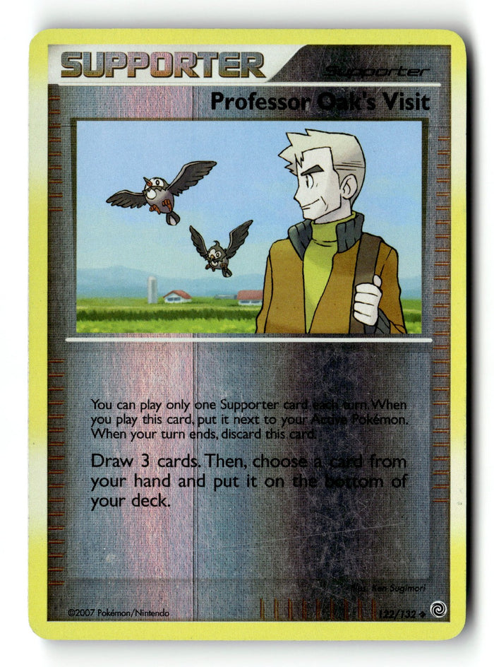 Pokemon Card Professor Oak's Visit Reverse Holo LP Secret Wonders 122/132