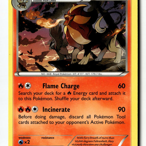 Pokemon Card Pyroar Normal LP XY - Steam Siege 23/114