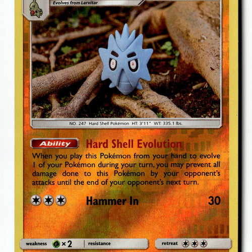 Pokemon Card Pupitar Reverse Holo LP SM - Lost Thunder 116/214