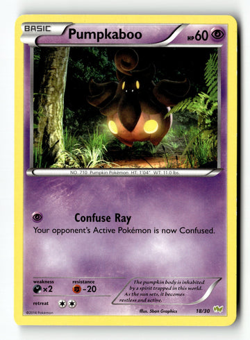 Pokemon Card Pumpkaboo Normal LP XY Base Set 56/146