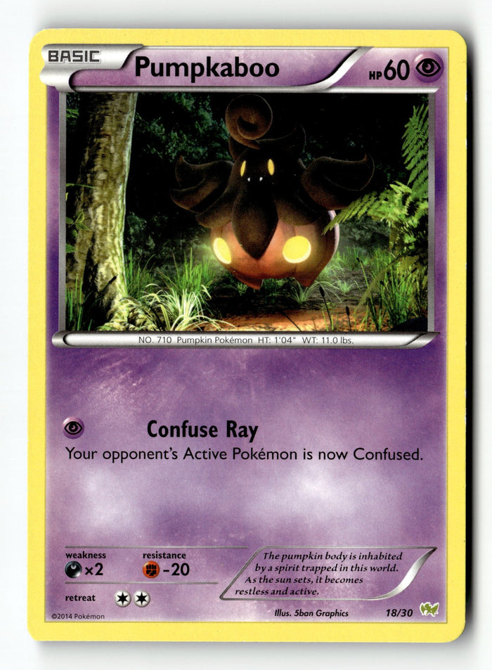 Pokemon Card Pumpkaboo Normal LP XY Base Set 56/146