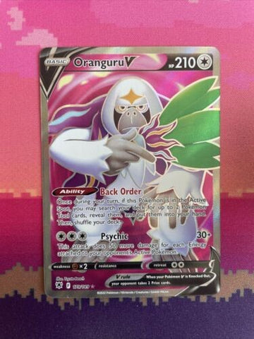 Pokemon Cards Oranguru 179/189 Ultra Rare Full Art Astral Radiance Near Mint