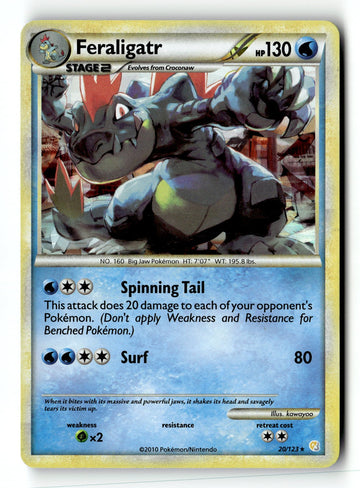 Pokemon Card Feraligatr - 20/123 (Cracked Ice Holo) Holo LP Deck 020/123