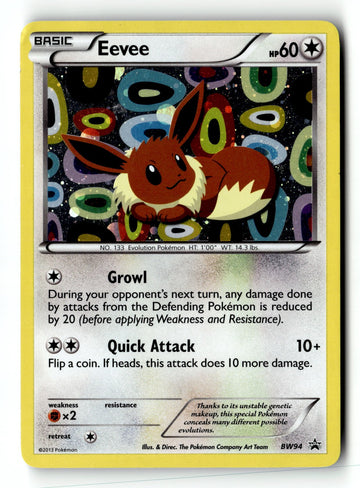 Pokemon Card Eevee - Holo LP Black and White Promos BW94