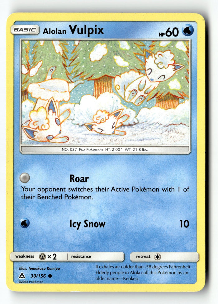 Pokemon Card Alolan Vulpix LP SM - Ultra Prism 30/156
