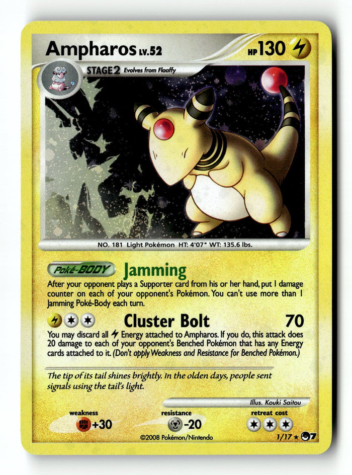 Pokemon Card Ampharos Holo LP POP Series 7 1/17