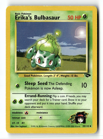 Pokemon Card Erika's Bulbasaur Unlimited LP Gym Challenge 039/132