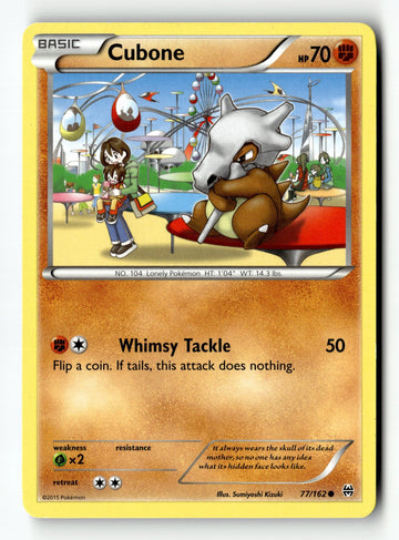 Pokemon Card Cubone LP XY - BREAKthrough 77/162