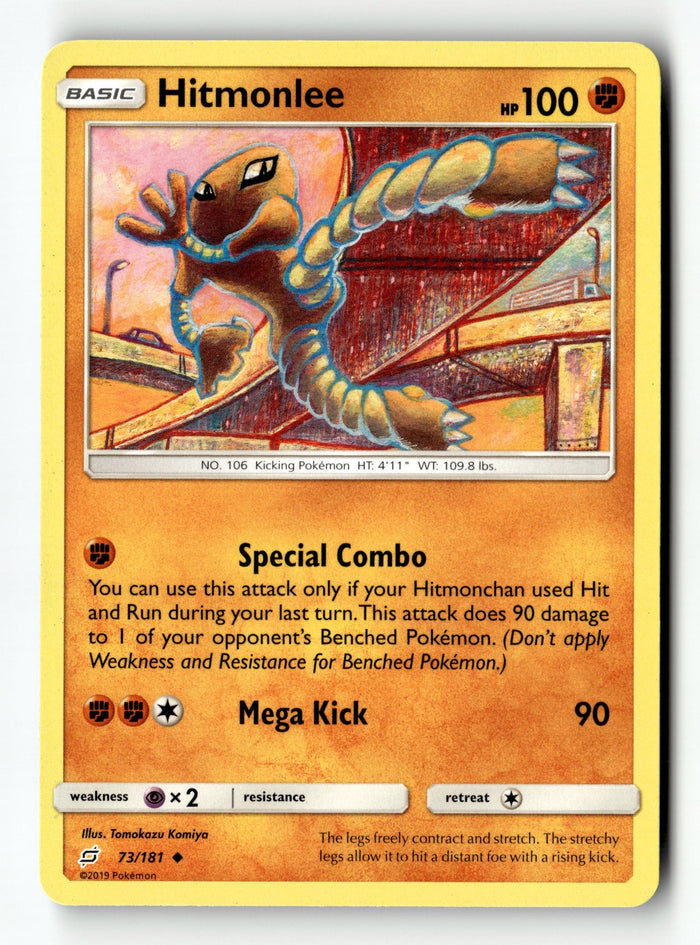 Pokemon Card Hitmonlee LP SM - Team Up 73/181