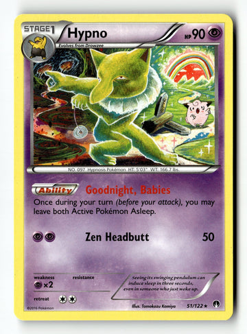 Pokemon Card Hypno LP XY - BREAKpoint 51/122