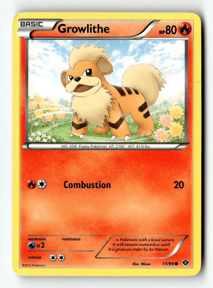Pokemon Card Growlithe (11) LP Next Destinies 11/99