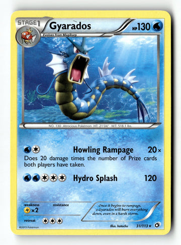 Pokemon Card Gyarados LP Legendary Treasures 31/113