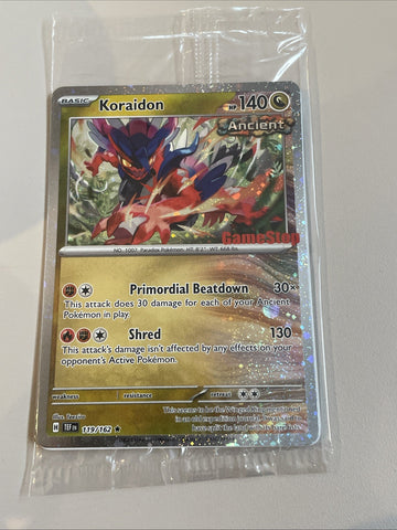 POKEMON TCG KORAIDON 119/162 HOLO RARE GAMESTOP STAMPED PROMO SEALED CARD
