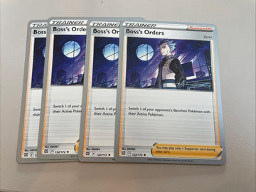 Pokemon world Championship Boss’s Orders X4 132/172 22 limited Purple