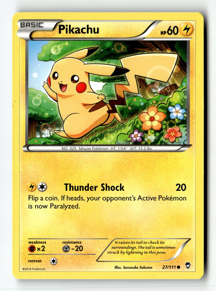 Pokemon Card Pikachu LP XY - Furious Fists 27/111