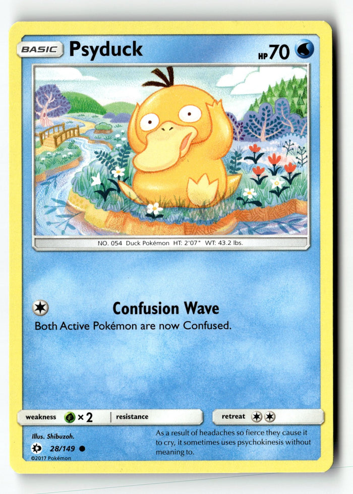 Pokemon Card Psyduck LP SM Base Set 28/149