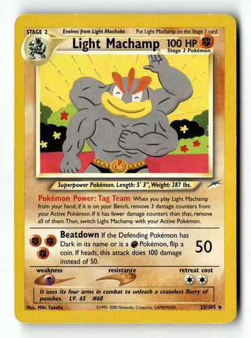 Pokemon Card Light Machamp Unlimited LP Neo Destiny 25/105