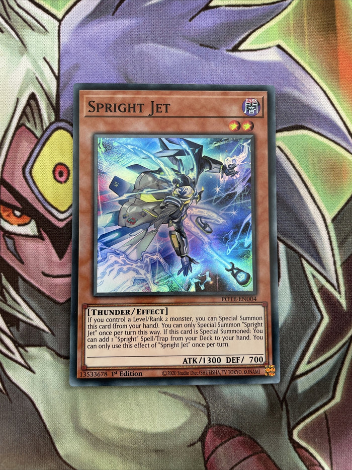 POTE-EN004 Spright Jet Super Rare 1st Edition NM Yugioh Card