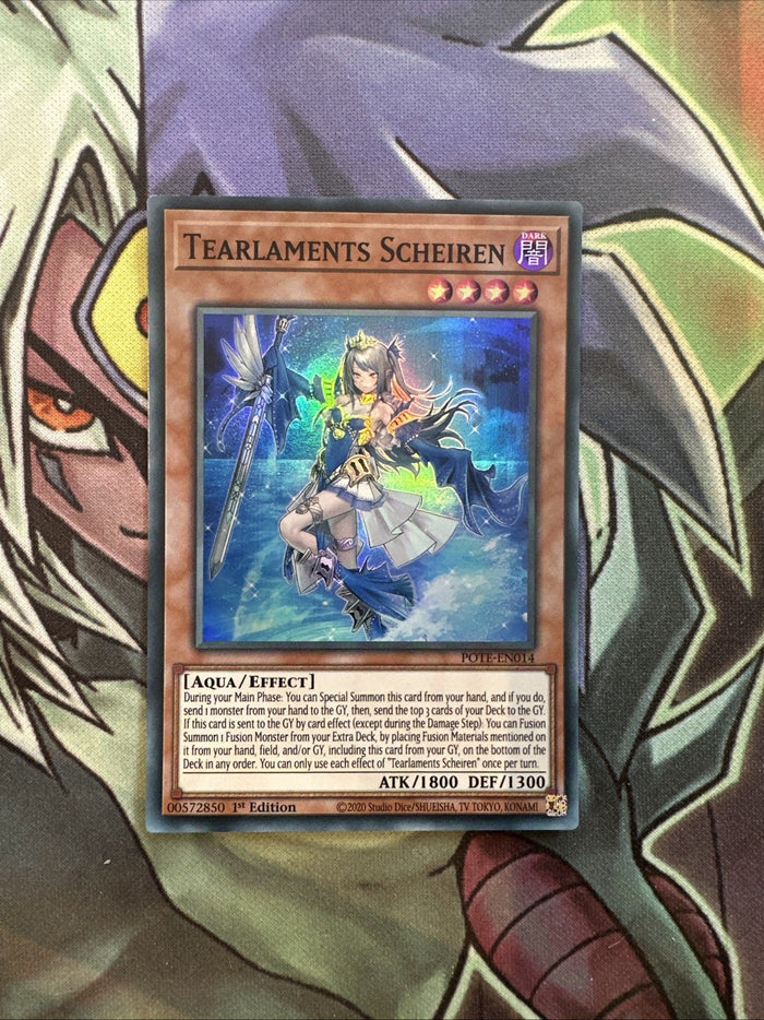 POTE-EN014 Tearlaments Scheiren Super Rare 1st Edition NM Yugioh Card