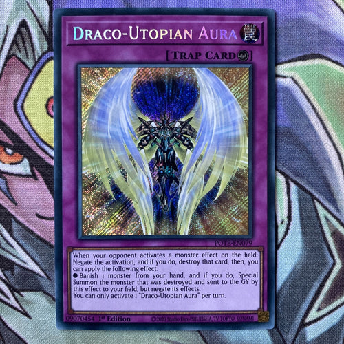 POTE-EN079 Draco-Utopian Aura Secret Rare 1st Edition NM Yugioh Card