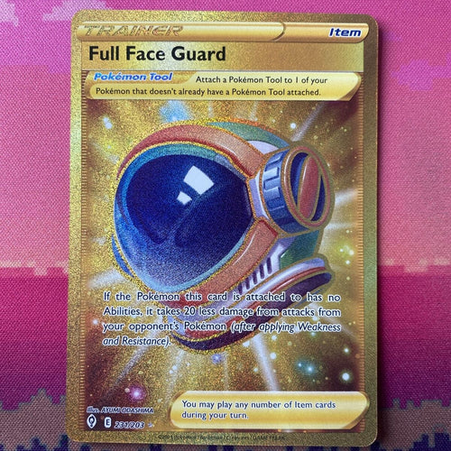 Pokemon Card Full Face Guard 231/203 Secret Rare Evolving Skies NM