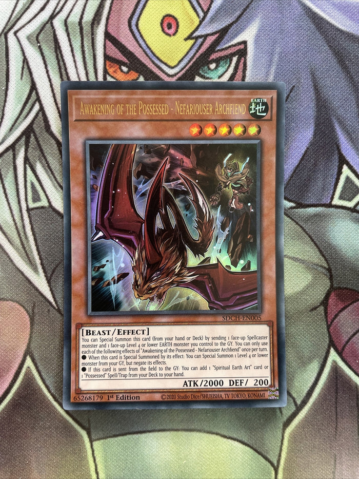 SDCH-EN005 Awakening Of The Possessed - Nefarious Archfiend Ultra Rare Yugiohh