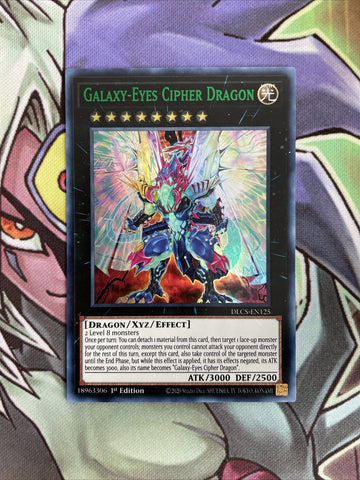 DLCS-EN125 Galaxy-Eyes Cipher Dragon Green Ultra Rare 1st Edition NM Yugioh Card