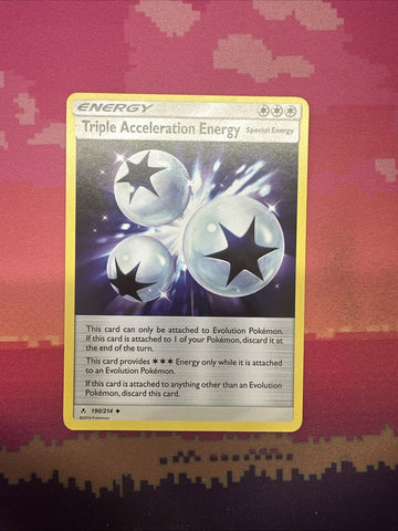 Pokemon Card Triple Acceleration Energy Unbroken Bonds 190/214 Near Mint