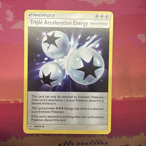 Pokemon Card Triple Acceleration Energy Unbroken Bonds 190/214 Near Mint