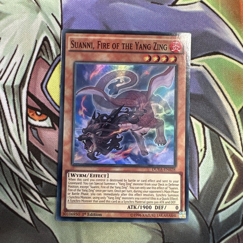 DUEA-EN028 Suanni, Fire Of The Yang Zing Super Rare 1st Edition NM Yugioh Card