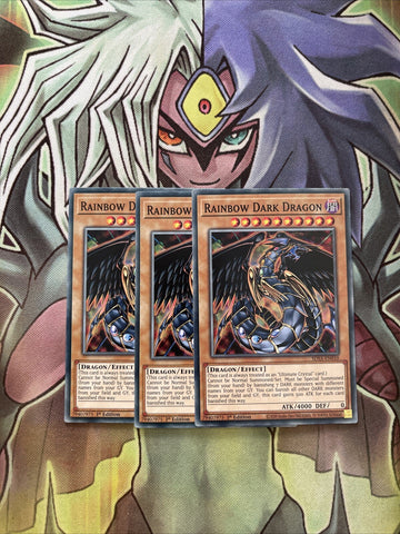 SDSA-EN010 x3 Rainbow Dark Dragon Common Excellent Condition Yugioh