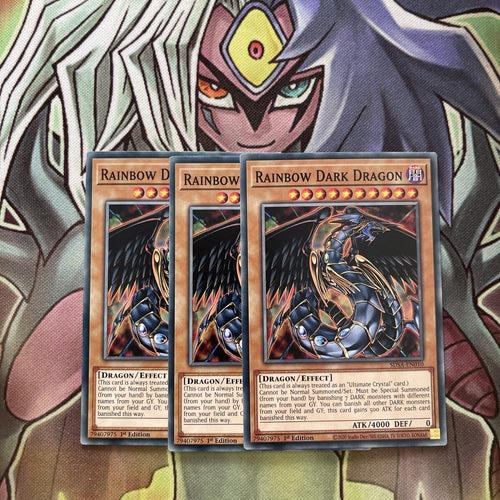 SDSA-EN010 x3 Rainbow Dark Dragon Common Excellent Condition Yugioh