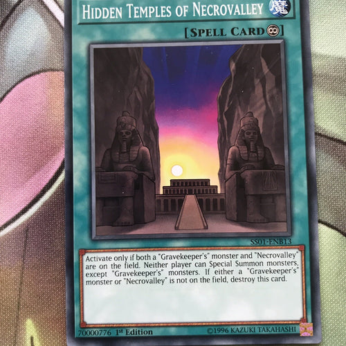 SS01-ENB13 Hidden Temples of Necrovalley 1st Edition Mint YuGiOh Card
